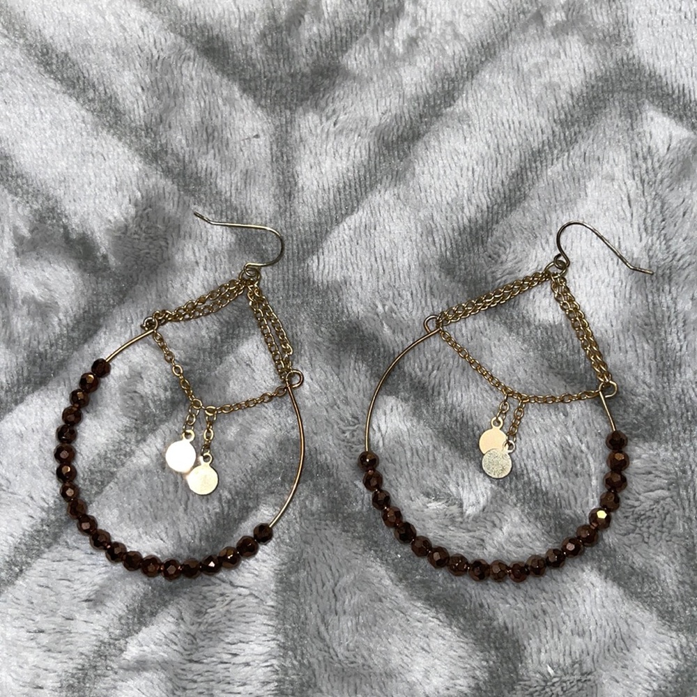 Gold/brown Earrings